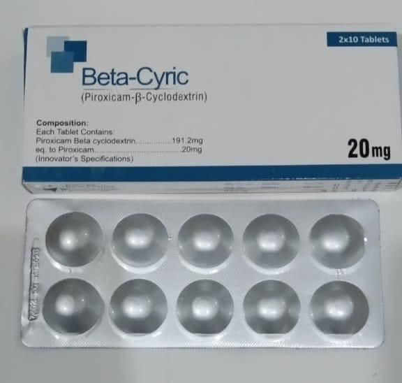 Beta-Cyric 20 mg (Piroxicam) pack, Delta Pharma