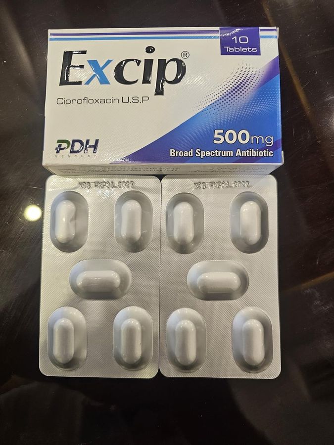 Excip 500 mg (Ciprofloxacin) pack, Delta Pharma
