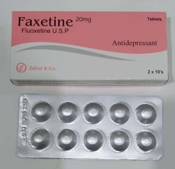 Faxetine 20 mg (Fluoxetine) pack, Delta Pharma