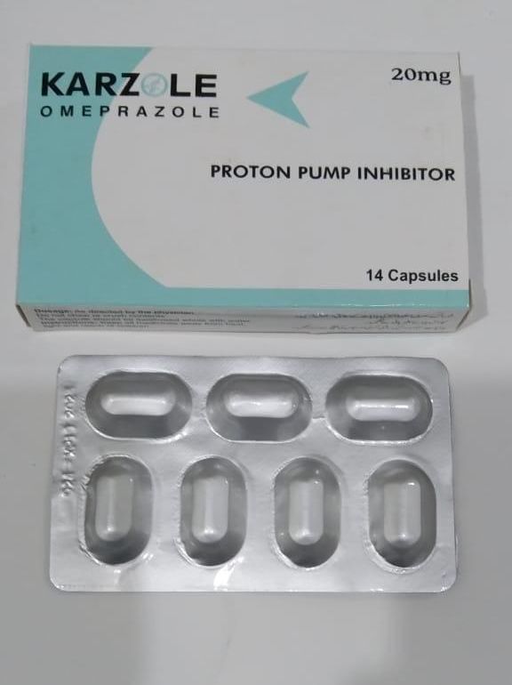 Karzole 20 mg (Omeprazole) pack, Delta Pharma