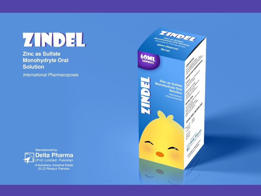 Zindel Syrup (Zinc) pack, Delta Pharma